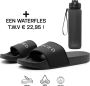 DUTCH'D Rubberen slipper + Gratis koffie thee mok TWV € 14 95 Tijdelijk! zwart wit anti slip Comfortabel Dubbele maten unisex Heren Badslippers Slippers Badslippers - Thumbnail 1