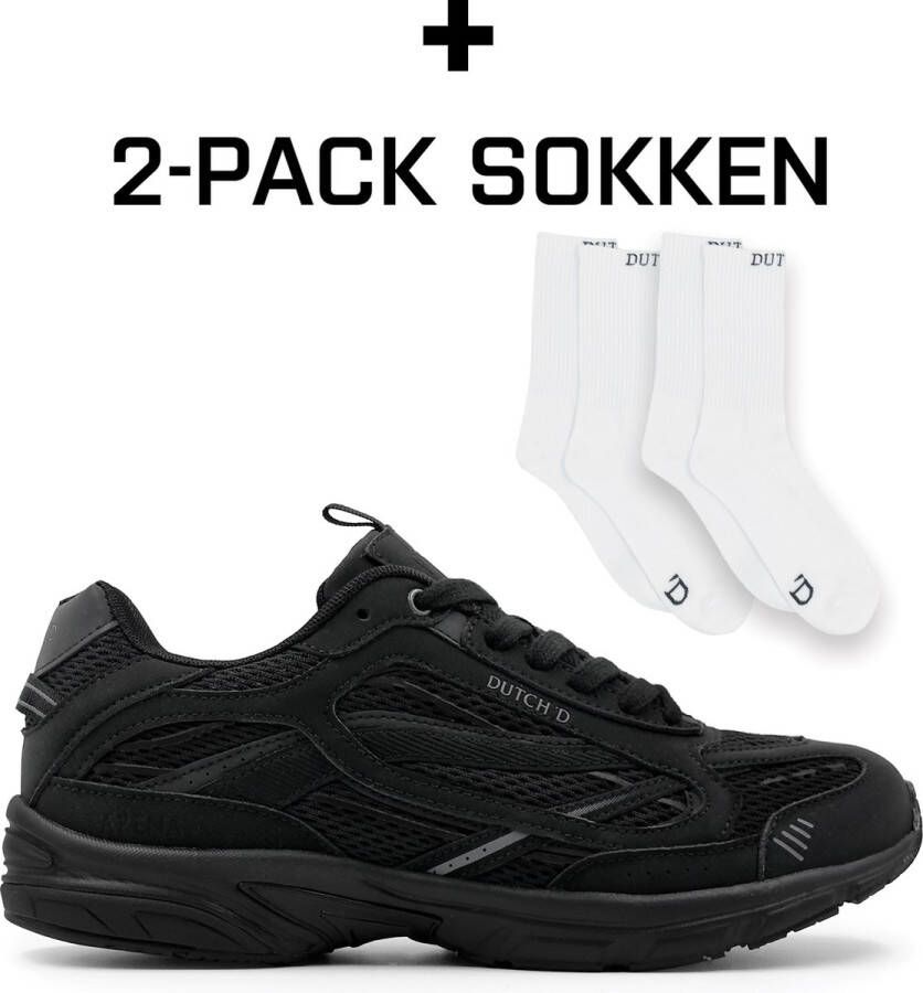 DUTCH'D Sneaker + Gratis 2 paar sokken Black Arena