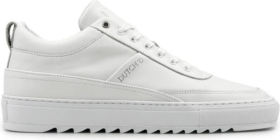 DUTCH'D Sneaker Wit Luxe Sportief Nappa Leer Myth