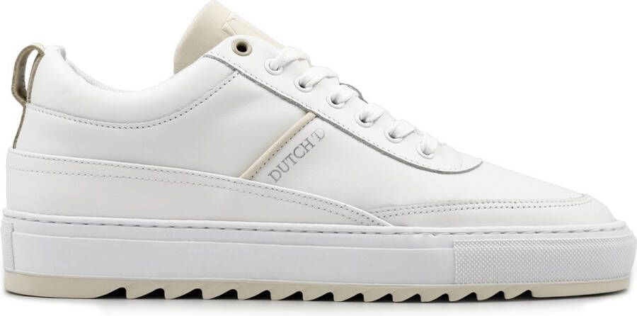 DUTCH'D Sneaker Wit Beige Luxe Sportief Nappa Leer Myth