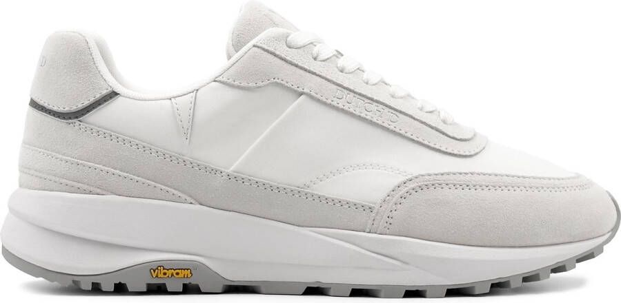 DUTCH'D Sneaker Wit Grijs Luxe Sportief Leer Eclipse