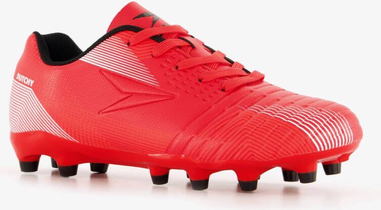 Dutchy FG kinder voetbalschoenen rood zwart Uitneembare zool