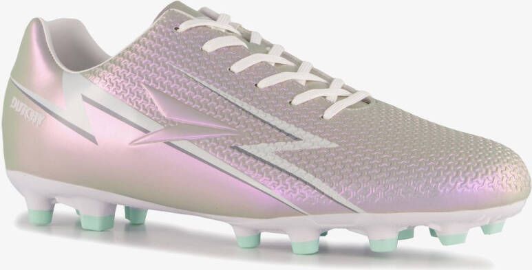 Dutchy Pitch heren voetbalschoenen MG roze wit Uitneembare zool