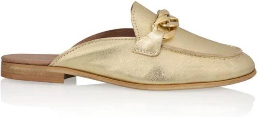 Dwars Schoenen Goud Suva loafers goud