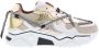 DWRS LABEL DWRS Jupiter denim sand champagne Beige Leer Lage sneakers Dames - Thumbnail 1