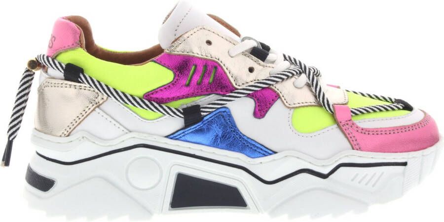 Dwrs Dames Sneakers Jupiter Yellow Multi Geel