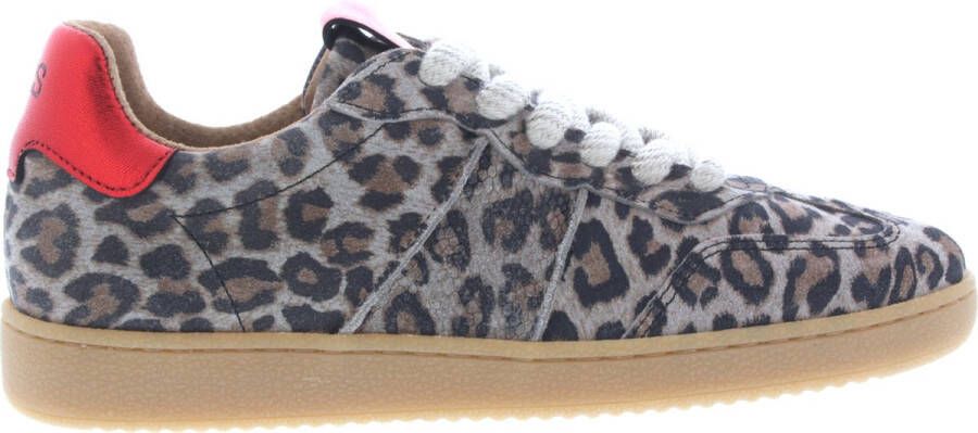 DWRS LABEL DWRS POONA damessneakers panterprint Beige Suede Lage sneakers Dames - Foto 1