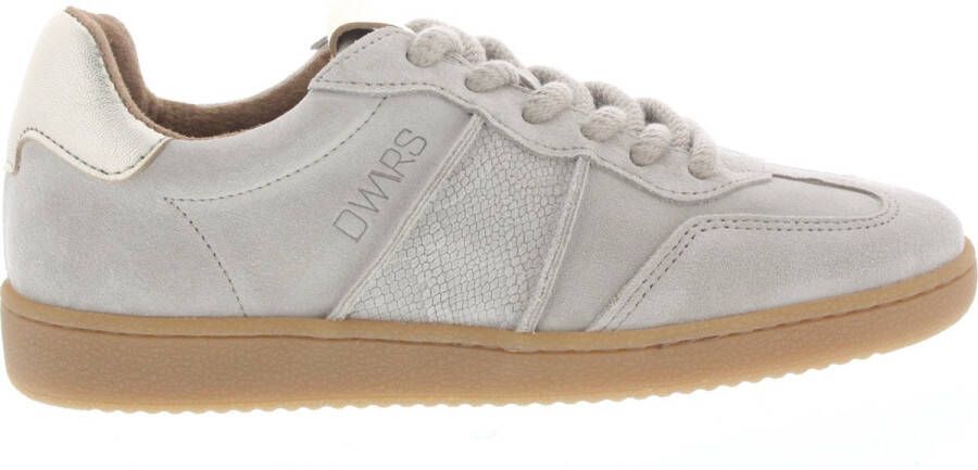 DWRS The label DWRS Dames Sneaker Beige Stof Leer