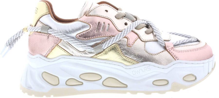 Dwrs Dames Sneakers Saturnus Champagne Silver Goud