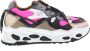 Dwrs Dames Sneakers Saturnus Neon pink black Multi - Thumbnail 1