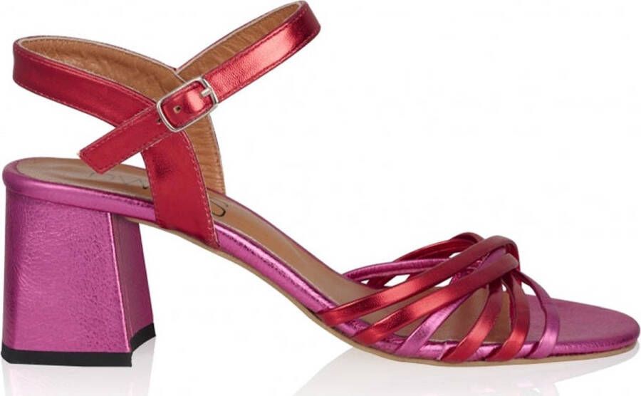 Dwrs Sandalen met hoge hakken Rood Dames