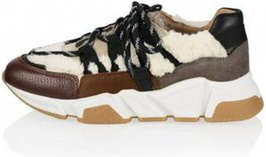 Dwrs LOS Angeles teddy Sneakers | Elefante Black Beige Dames