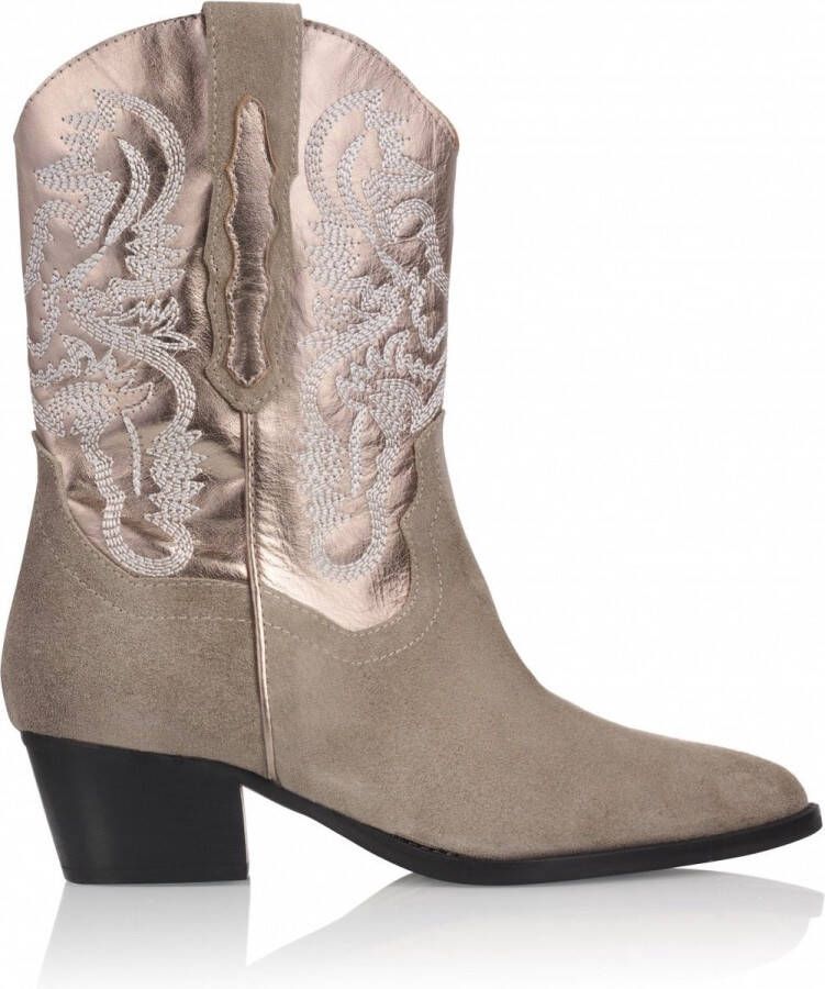 DWRS LABEL DWRS BRADY Taupe Smoke Dames Boots