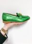 DWRS LABEL DWRS HAVANA chain Metallic Green Dames Loafer - Thumbnail 1