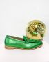 DWRS LABEL DWRS HAVANA chain Metallic Green Dames Loafer - Thumbnail 1