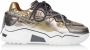 DWRS LABEL DWRS JUPITER glitter Silver Champagne Dames Sneaker J5554 - Thumbnail 1