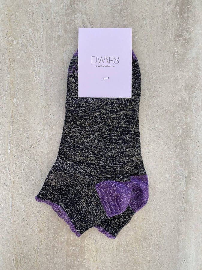 DWRS LABEL Lizzy Socks Sokken Black Purple One size