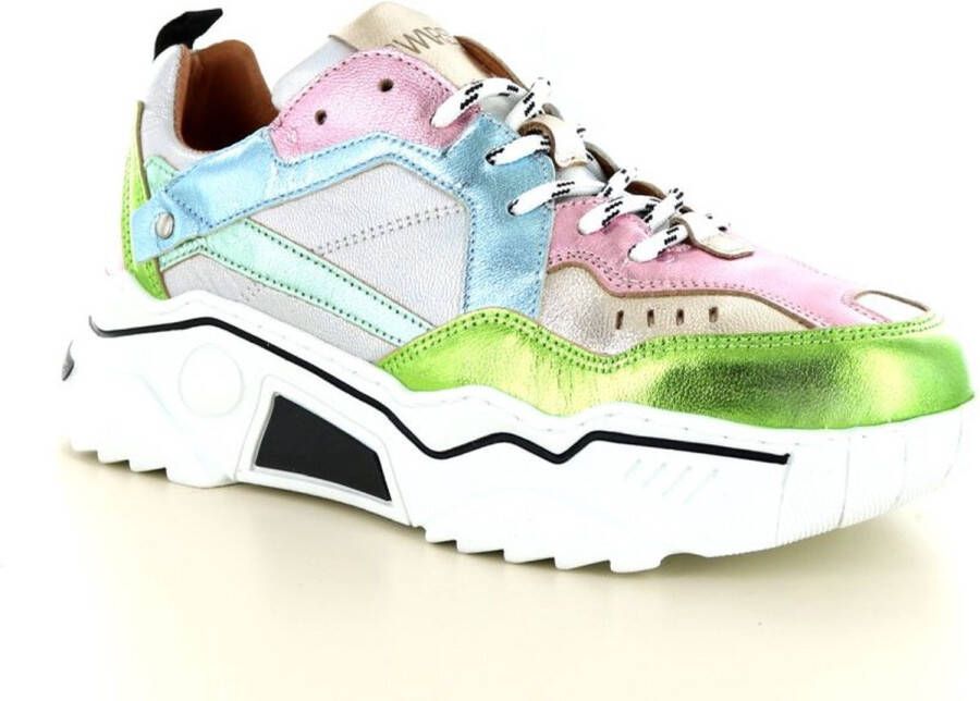 DWRS LABEL Pluto holographic | Lt. Pink Holograph Roze Leer Lage sneakers Dames