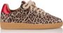 Dwrs Dames Sneakers Poona Leopard red Beige - Thumbnail 1