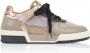 Dwrs Taupe Rugby Sneaker Metallic Mesh Leer Multicolor Dames - Thumbnail 1