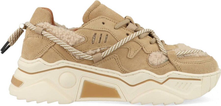 Dwrs Stijlvolle en trendy Walvis Sneakers voor vrouwen Beige Dames