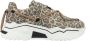 DWRS The label DWRS Dames Sneaker Beige Stof Leer Leopard - Thumbnail 1