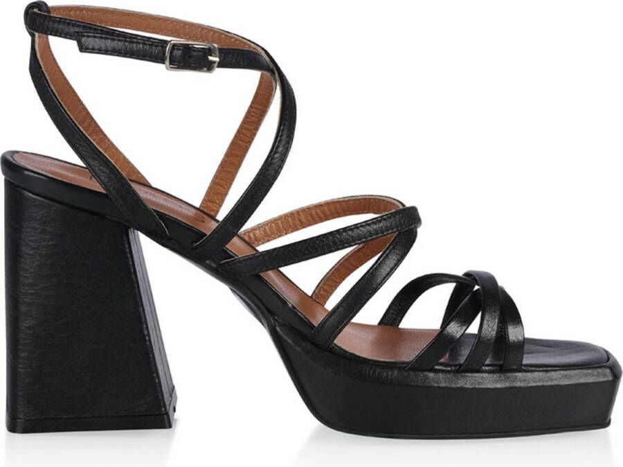 Dwrs Sandalen met hoge hakken Zwart Dames