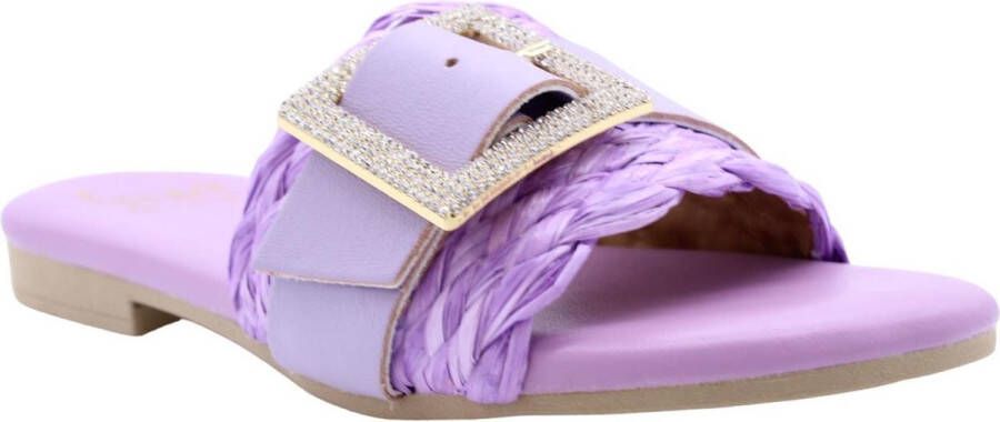 E mia Peep Toe Peep Heel Purple Dames