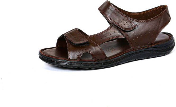 A Brand Footwear Heren Sandalen 100% Echt Leer Bruin