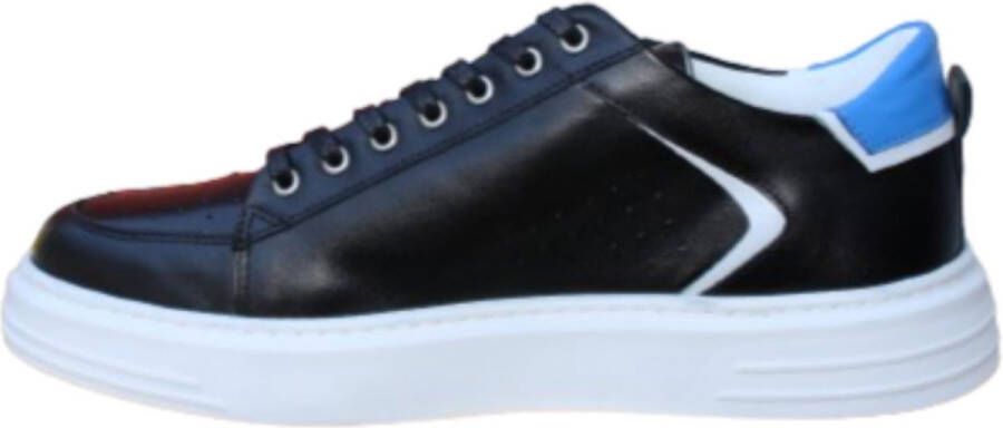 A Brand Footwear Heren Schoenen Heren Sneakers Echt Leer Zwart