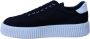 A Brand Footwear Heren Schoenen Heren Sneakers Suède Leer Donker Blauw - Thumbnail 1