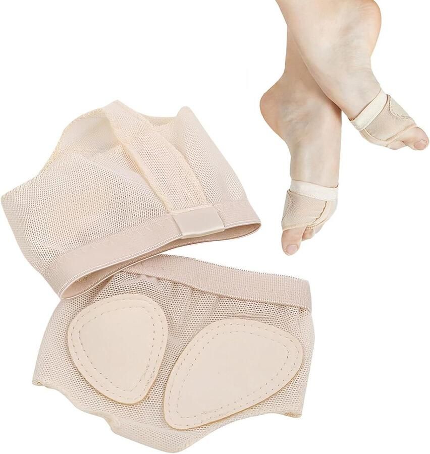 Allecto Dansschoenen Beige Paw Pad Balletvoetkussens Jazz en Klassieke Dans Buikdans en Modern 40 EU Compatibel Leerkleur