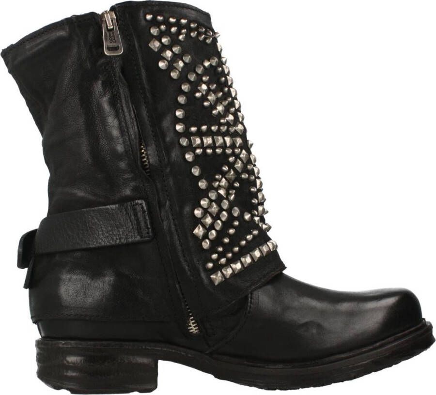 A.s.98 Studded Enkellaarzen Black Dames