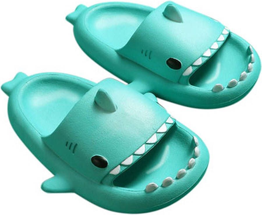 Moodadventures badslippers kinderen haai turquoise -jongens en 2-3 jaar - Foto 1