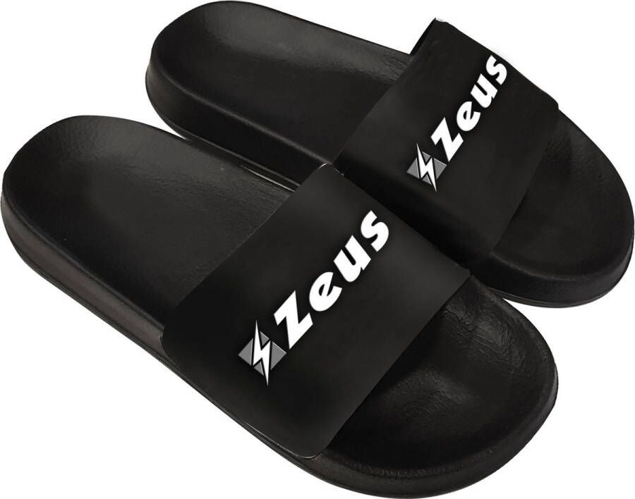 Badslippers slippers Zeus Zwart wit