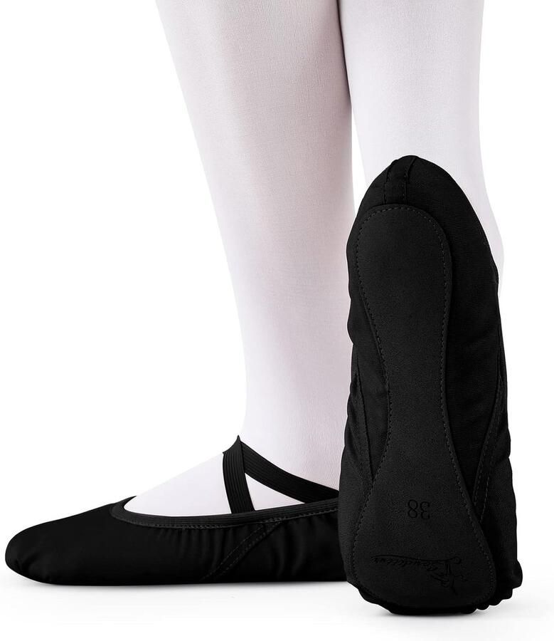 Balletschoenen met Doorlopende Suède Zool Dans- en Gymnastiekschoenen voor Kinderen en Volwassenen