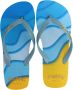 Heren Teenslippers merk BeachyFeet model Waverider Azul Amarillo - Thumbnail 2