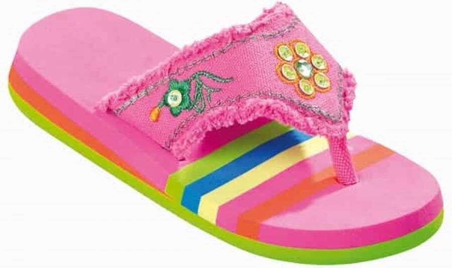 Beco V-strap kinder teenslipper pailletten meisjes