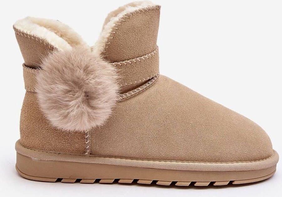 Beige Lage Cozy Boots