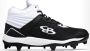 Boombah Mens Viper PRO Molded Cleat Mid Black White - Thumbnail 1