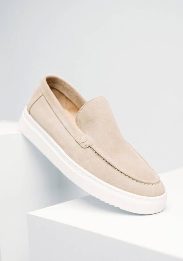 Cotton District Suede Loafers Mid Sand