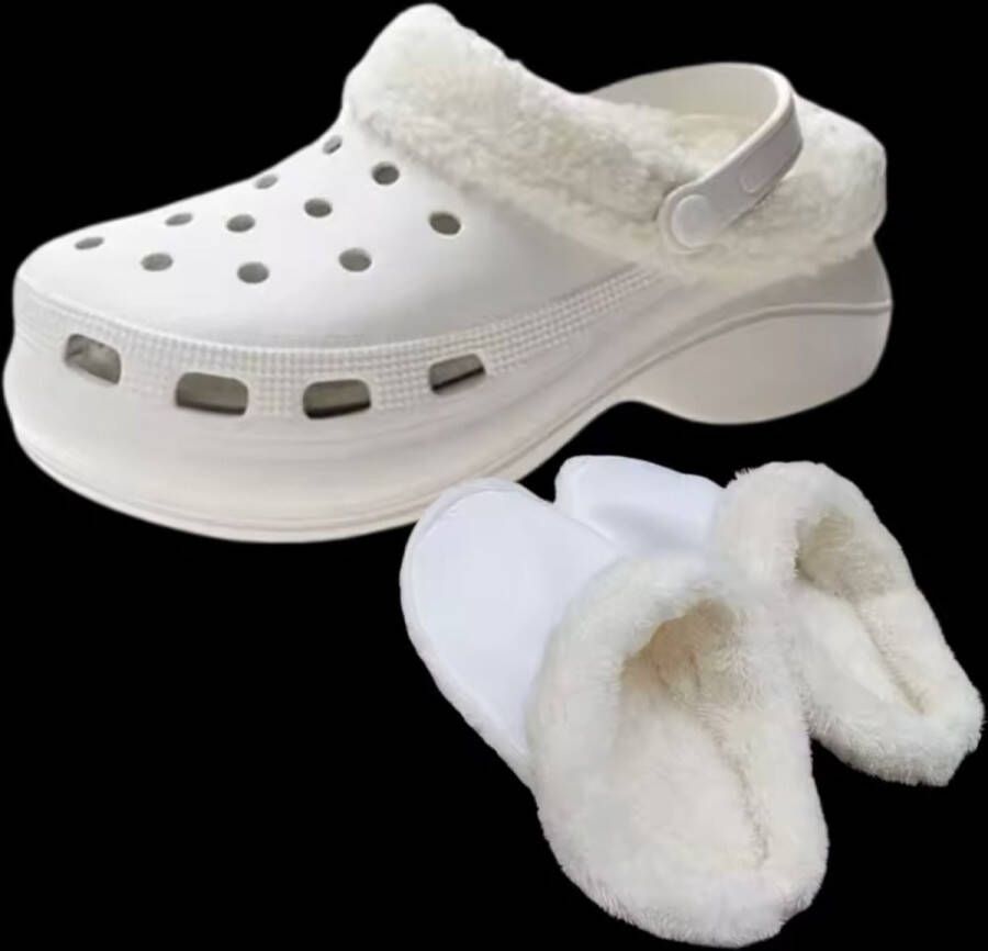 Crocs Pluche Inlegzolen Winter Warm Crocs Schoenen Fluwelen Voering Zachte Schoenen Hoes Accessoires