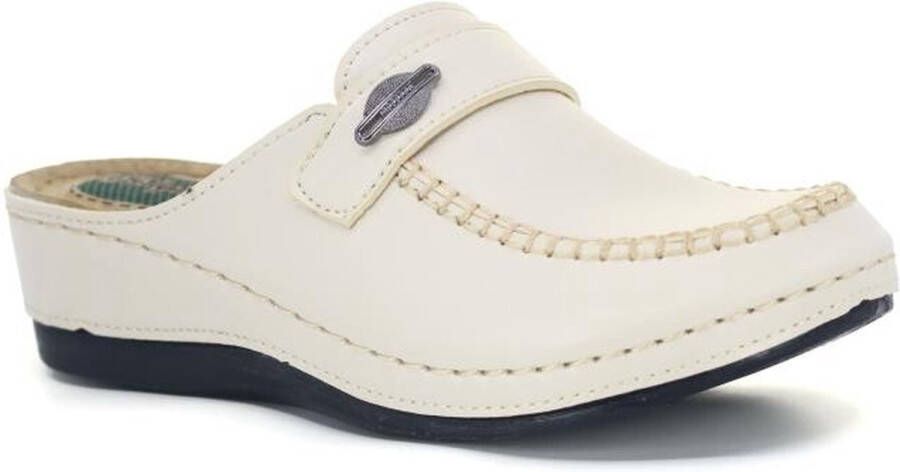 Elegance Dames pantoffels Dames clogs Dames sloffen Beige