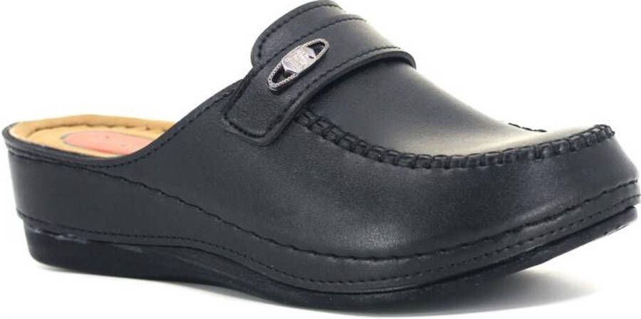 Elegance Dames pantoffels Dames clogs Dames sloffen Zwart