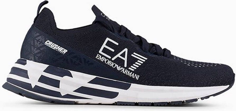 Emporio Armani EA7 Stijlvolle Veterschoenen voor Mannen Blue Heren