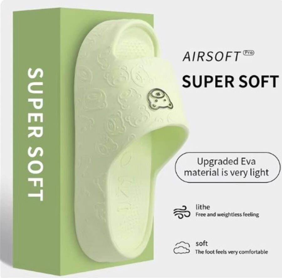 Eva slippers badkamer douche antislip Groen