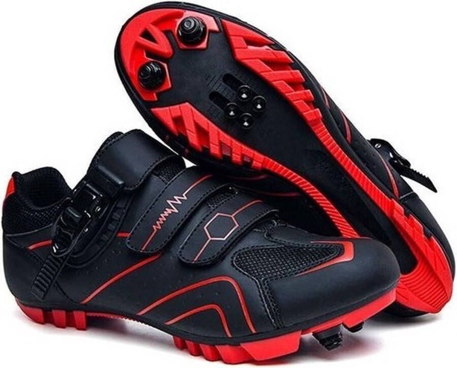 Fietsschoenen MTB Schoenen Wielrenschoenen Klikschoenen Kleur Rood