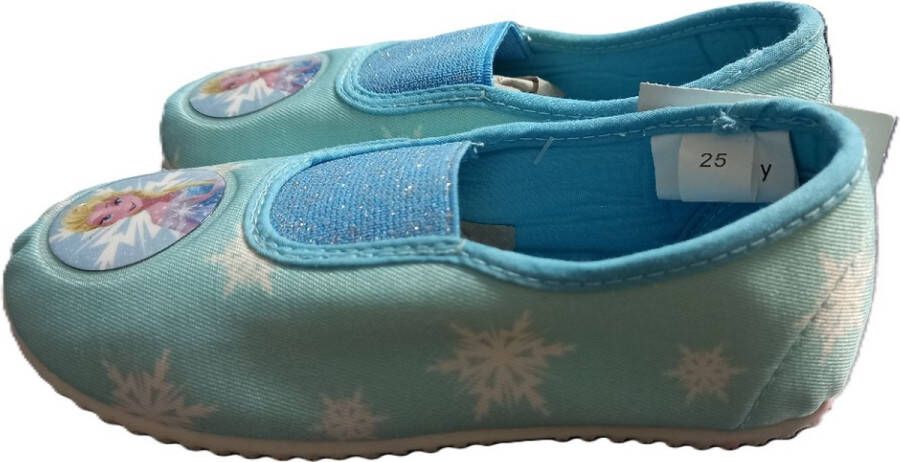 Frozen pantoffels sloffen bont pluche hoog blauw