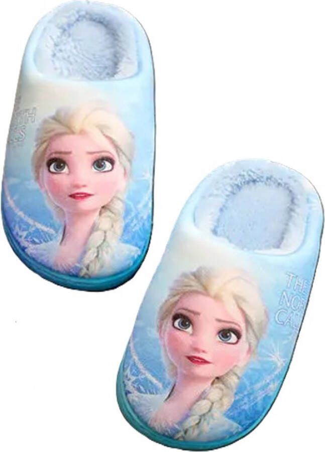 Frozen pantoffels sloffen bont pluche blauw