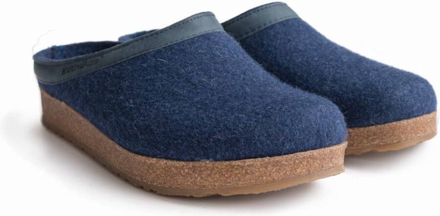 Grizzly Torben pantoffels Blauw Haflinger